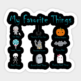 My Favorite Things about Halloween Sticker